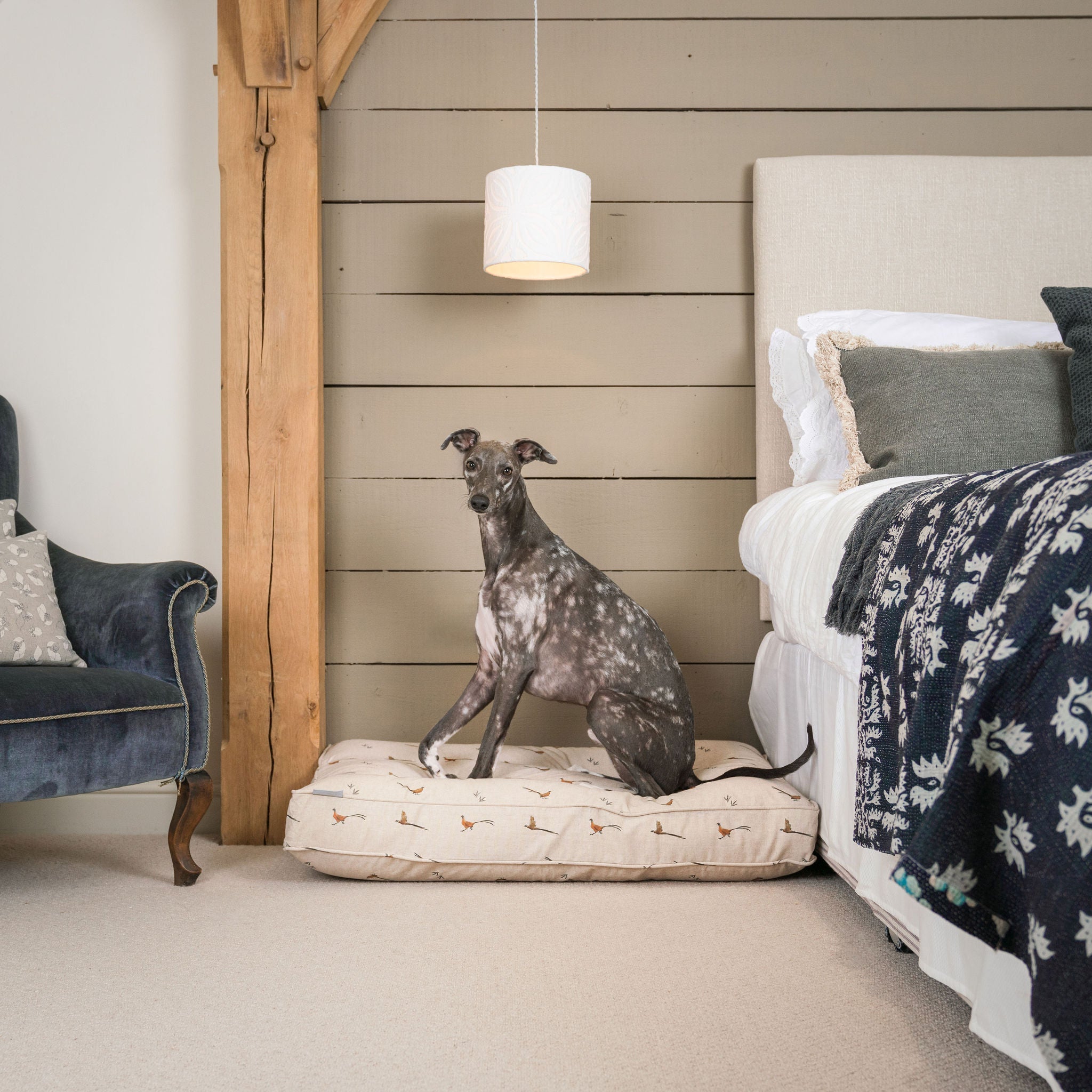 Dog Cushion in Woodland Pheasant by Lords & Labradors