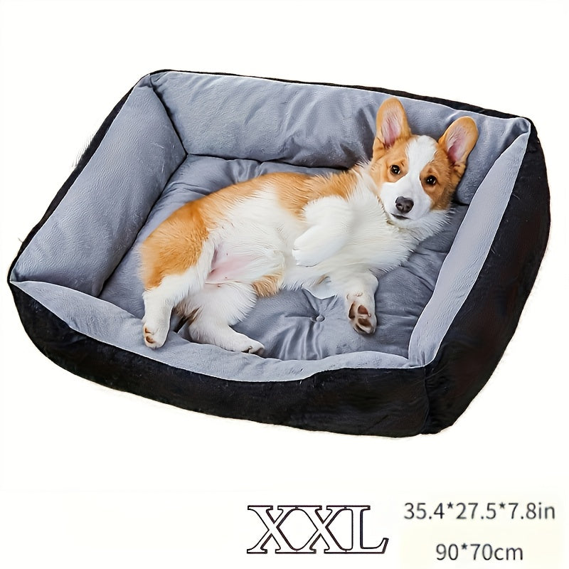 Orthopedic Plush Dog Bed for All Seasons - High Rebound, Comfortable Support, White PP Filled, Ideal for Small to Large Breeds, Durable & Easy-Clean Design, No Assembly Required, Pet Bed for Dogs, Pet Comfort, Modern Pet Furniture, Highrebound Material,