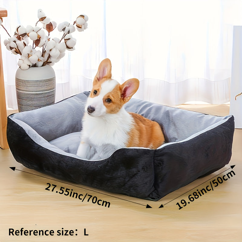 Orthopedic Plush Dog Bed for All Seasons - High Rebound, Comfortable Support, White PP Filled, Ideal for Small to Large Breeds, Durable & Easy-Clean Design, No Assembly Required, Pet Bed for Dogs, Pet Comfort, Modern Pet Furniture, Highrebound Material,