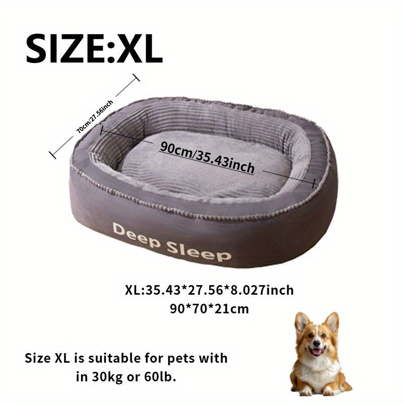 XXXL Pet Nest Mat for Medium & Large Dogs - Detachable & Washable Dog Bed with Plush Comfort, Durable Gray & White Design, Easy-Clean Indoor/Outdoor Dog Bedding, Extra Large Dog Bed, Textured Surface, Removable Cover, Petfriendly Home, Petsafe Materials,