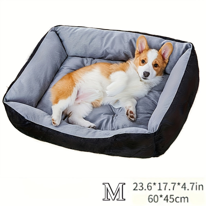 Orthopedic Plush Dog Bed for All Seasons - High Rebound, Comfortable Support, White PP Filled, Ideal for Small to Large Breeds, Durable & Easy-Clean Design, No Assembly Required, Pet Bed for Dogs, Pet Comfort, Modern Pet Furniture, Highrebound Material,