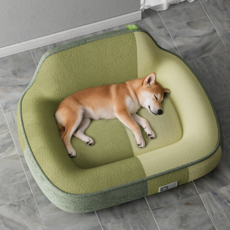 Dog Sofa Bed - Removable Washable Cover, Soft Pet Bed with Cushioned Interior, Modern dog couch for Small & Medium Dogs - Easy-Clean Indoor/Outdoor Use - Assembly Required