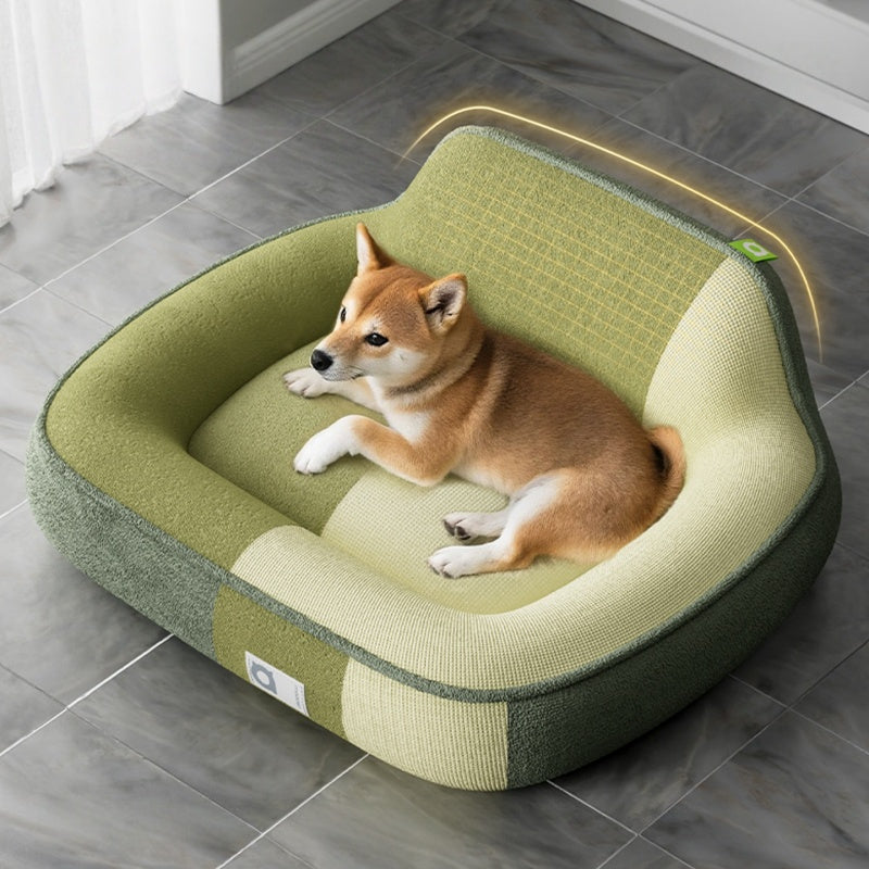 Dog Sofa Bed - Removable Washable Cover, Soft Pet Bed with Cushioned Interior, Modern dog couch for Small & Medium Dogs - Easy-Clean Indoor/Outdoor Use - Assembly Required