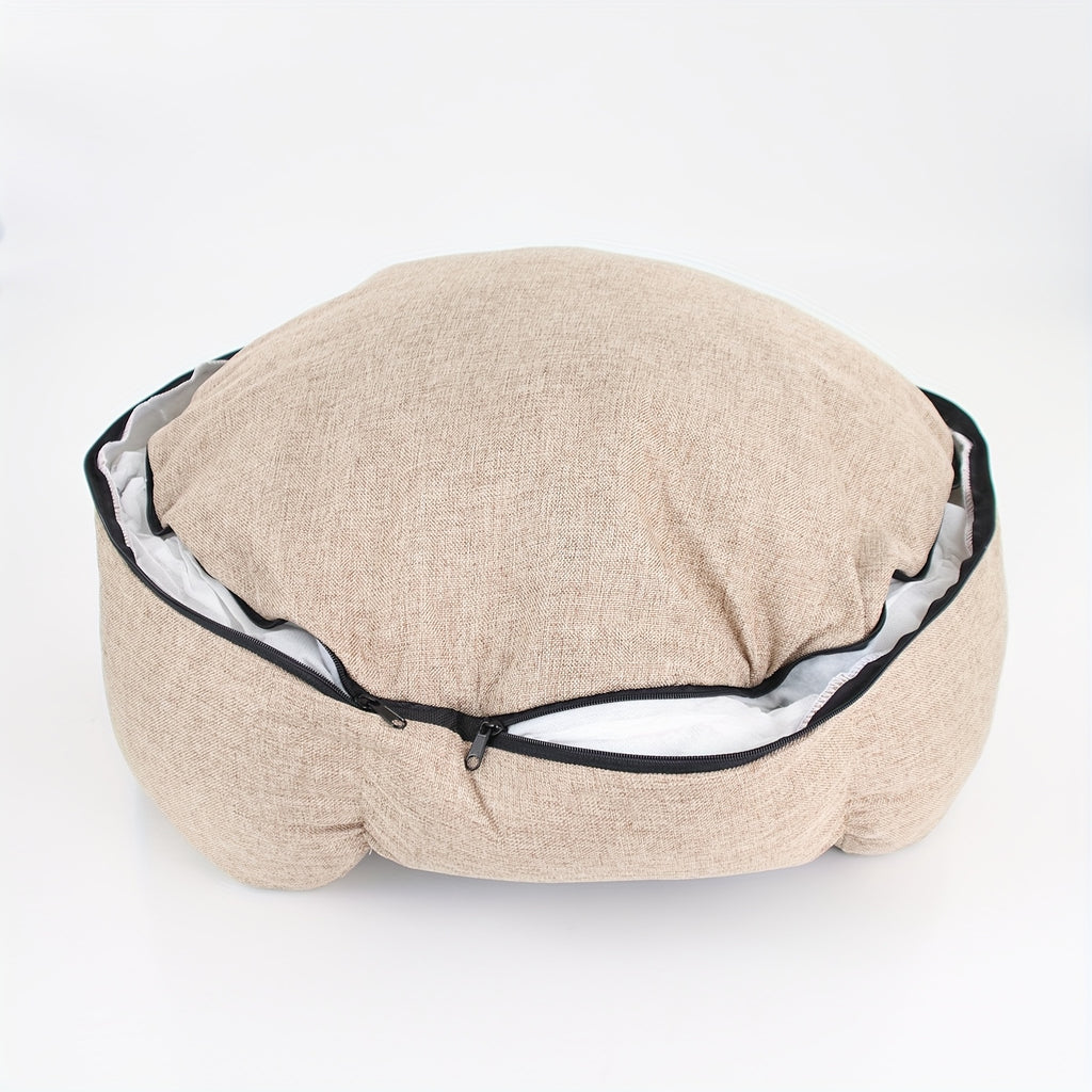 Removable and Washable Dog Bed for Small and Medium Dogs and Cats - Comfortable and Durable Pet Bed