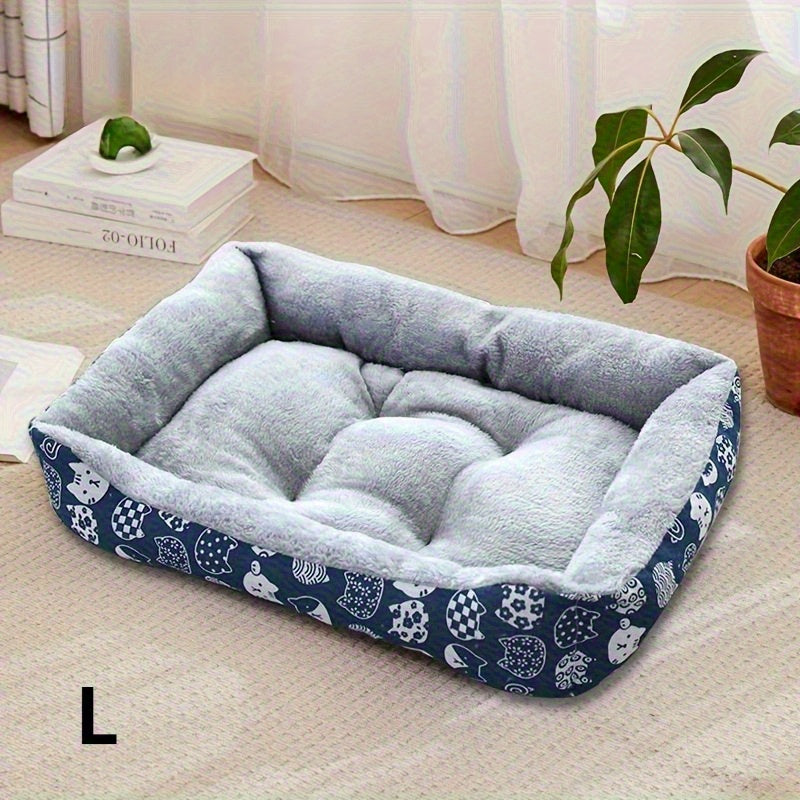 Comfortable Plush Dog Bed, Plush Polyester Fiber Dog, Winter Warm Pet Sofa, Available in 4 Sizes:/L/XL/XXL, Suitable Small to Medium Dog Breeds, Unassembled Warm Thick Dogs& Cats