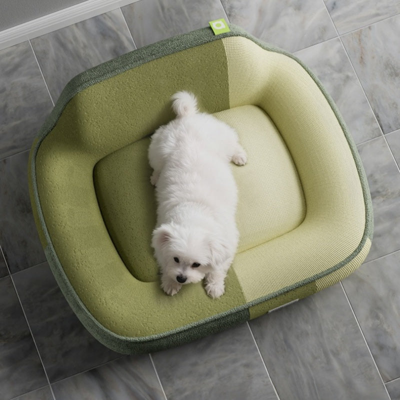 Dog Sofa Bed - Removable Washable Cover, Soft Pet Bed with Cushioned Interior, Modern dog couch for Small & Medium Dogs - Easy-Clean Indoor/Outdoor Use - Assembly Required