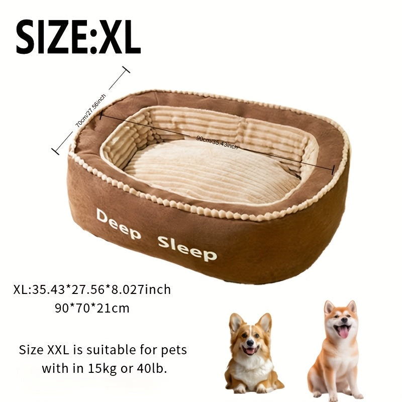 XXXL Pet Nest Mat for Medium & Large Dogs - Detachable & Washable Dog Bed with Plush Comfort, Durable Gray & White Design, Easy-Clean Indoor/Outdoor Dog Bedding, Extra Large Dog Bed, Textured Surface, Removable Cover, Petfriendly Home, Petsafe Materials,