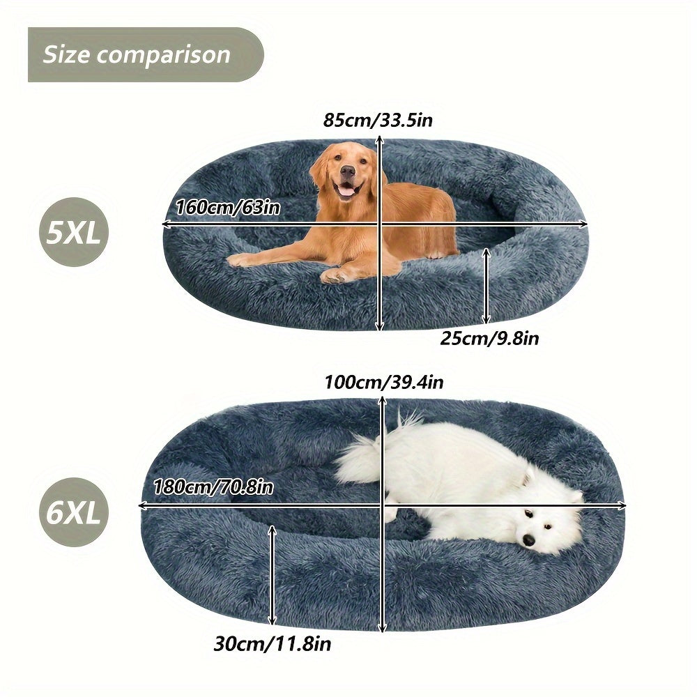 [Orthopedic Dog Bed] Orthopedic Dog Bed | Large Washable Faux Fur Pet Bed for Humans & Dogs - Shared Comfort Bed, Spacious Indoor/Outdoor Couch Replacement, Easy-Clean Shared Napping Bed, Cozy Lounging Spot, Durable Pet Bed