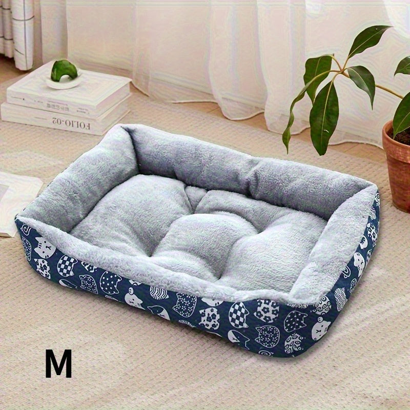 Comfortable Plush Dog Bed, Plush Polyester Fiber Dog, Winter Warm Pet Sofa, Available in 4 Sizes:/L/XL/XXL, Suitable Small to Medium Dog Breeds, Unassembled Warm Thick Dogs& Cats