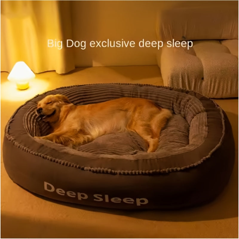XXXL Pet Nest Mat for Medium & Large Dogs - Detachable & Washable Dog Bed with Plush Comfort, Durable Gray & White Design, Easy-Clean Indoor/Outdoor Dog Bedding, Extra Large Dog Bed, Textured Surface, Removable Cover, Petfriendly Home, Petsafe Materials,
