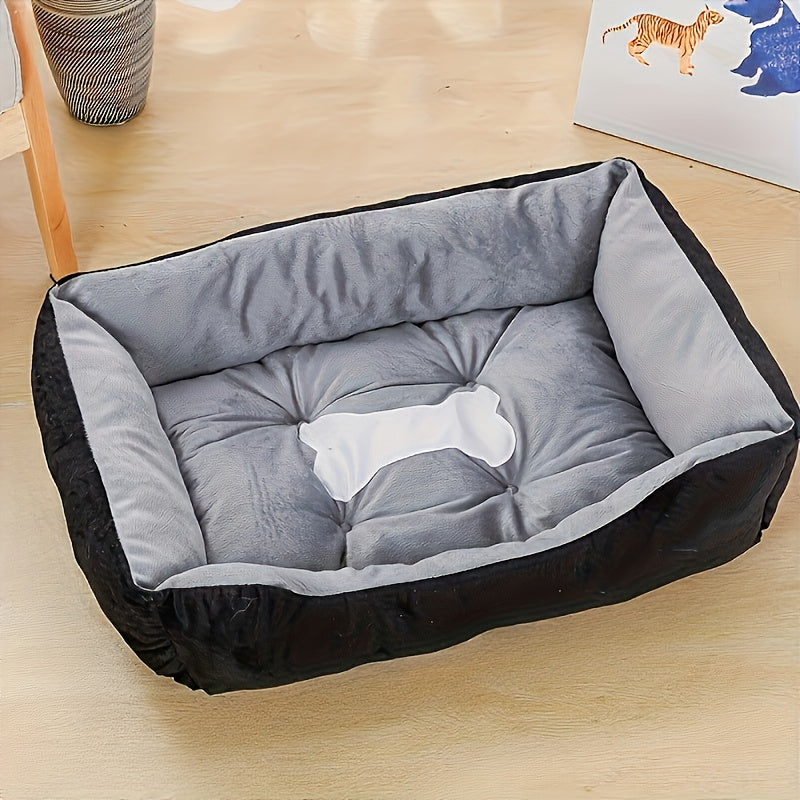 Orthopedic Plush Dog Bed for All Seasons - High Rebound, Comfortable Support, White PP Filled, Ideal for Small to Large Breeds, Durable & Easy-Clean Design, No Assembly Required, Pet Bed for Dogs, Pet Comfort, Modern Pet Furniture, Highrebound Material,