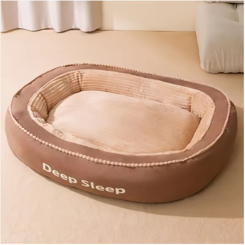 XXXL Pet Nest Mat for Medium & Large Dogs - Detachable & Washable Dog Bed with Plush Comfort, Durable Gray & White Design, Easy-Clean Indoor/Outdoor Dog Bedding, Extra Large Dog Bed, Textured Surface, Removable Cover, Petfriendly Home, Petsafe Materials,