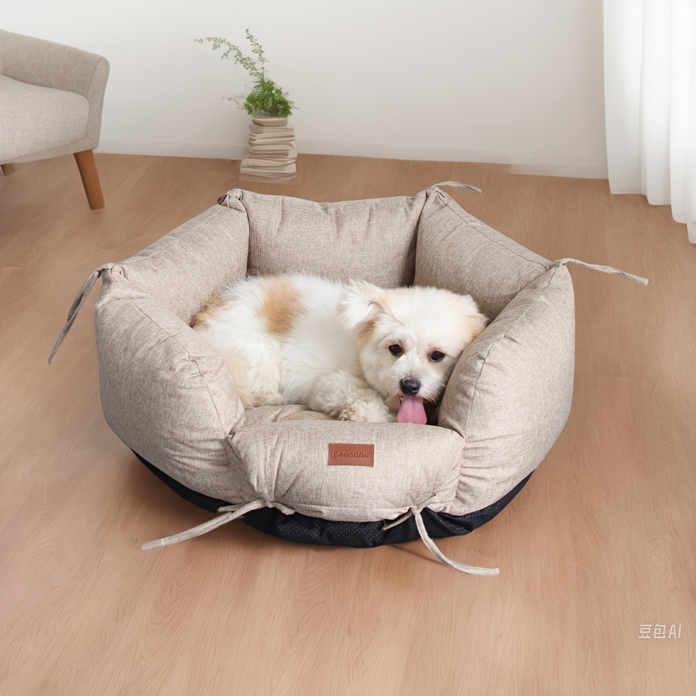 Removable and Washable Dog Bed for Small and Medium Dogs and Cats - Comfortable and Durable Pet Bed