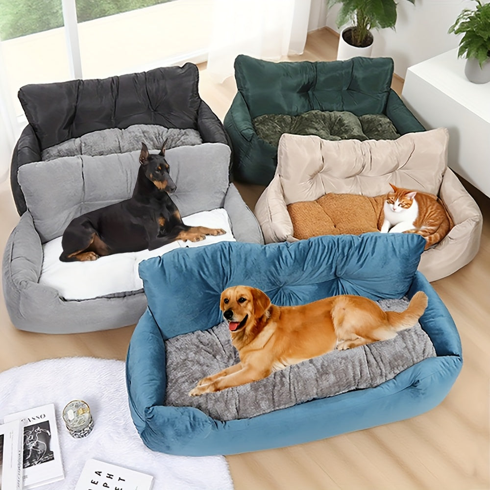 1pc Fashionable Pet Car Bed, Suitable for Cats And Dogs, Super Soft And Comfortable, Suitable for All Seasons. 5 Colors Available. Removable And Machine Washable. Suitable for Small, Medium And Large Cats And Dogs. The Best Gift for Pet Lovers.