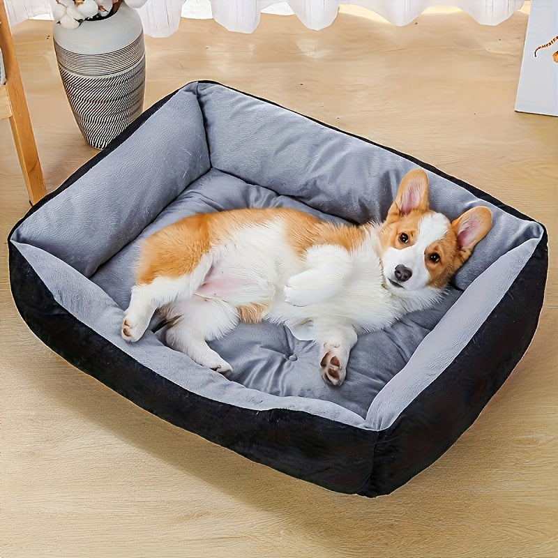 Orthopedic Plush Dog Bed for All Seasons - High Rebound, Comfortable Support, White PP Filled, Ideal for Small to Large Breeds, Durable & Easy-Clean Design, No Assembly Required, Pet Bed for Dogs, Pet Comfort, Modern Pet Furniture, Highrebound Material,
