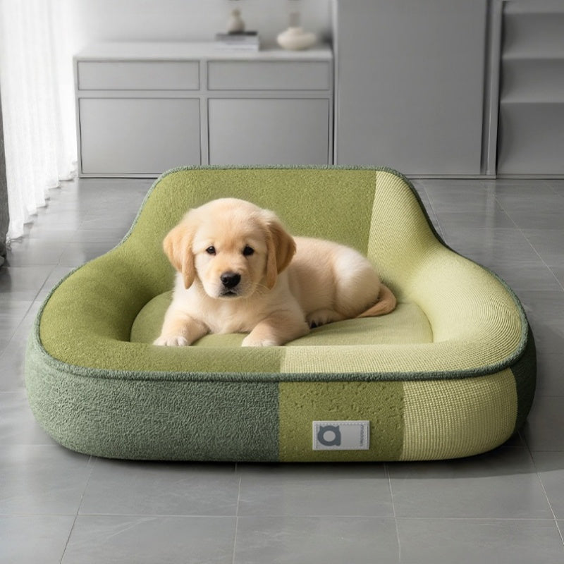 Dog Sofa Bed - Removable Washable Cover, Soft Pet Bed with Cushioned Interior, Modern dog couch for Small & Medium Dogs - Easy-Clean Indoor/Outdoor Use - Assembly Required