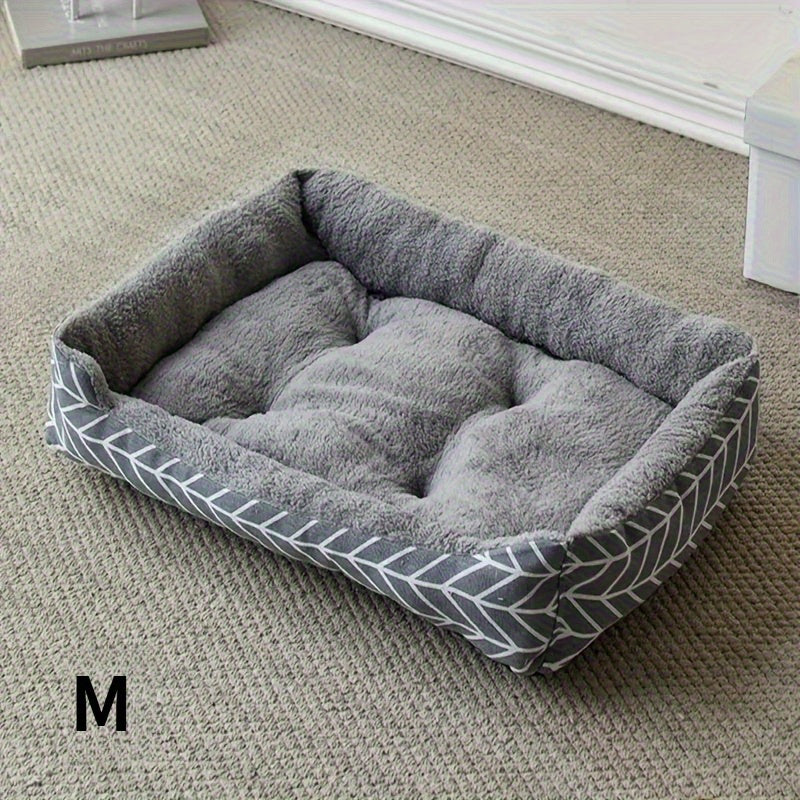 Comfortable Plush Dog Bed, Plush Polyester Fiber Dog, Winter Warm Pet Sofa, Available in 4 Sizes:/L/XL/XXL, Suitable Small to Medium Dog Breeds, Unassembled Warm Thick Dogs& Cats