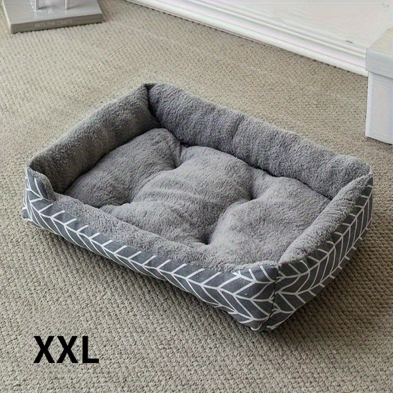 Comfortable Plush Dog Bed, Plush Polyester Fiber Dog, Winter Warm Pet Sofa, Available in 4 Sizes:/L/XL/XXL, Suitable Small to Medium Dog Breeds, Unassembled Warm Thick Dogs& Cats