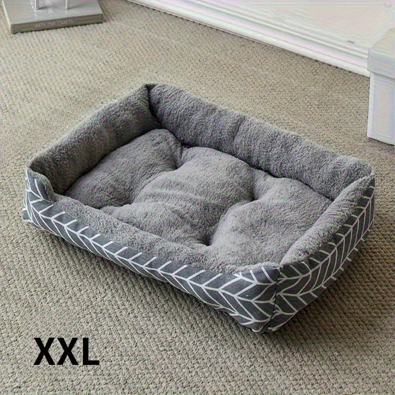 Comfortable Plush Dog Bed, Plush Polyester Fiber Dog, Winter Warm Pet Sofa, Available in 4 Sizes:/L/XL/XXL, Suitable Small to Medium Dog Breeds, Unassembled Warm Thick Dogs& Cats