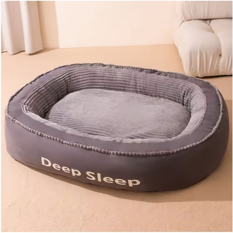 XXXL Pet Nest Mat for Medium & Large Dogs - Detachable & Washable Dog Bed with Plush Comfort, Durable Gray & White Design, Easy-Clean Indoor/Outdoor Dog Bedding, Extra Large Dog Bed, Textured Surface, Removable Cover, Petfriendly Home, Petsafe Materials,