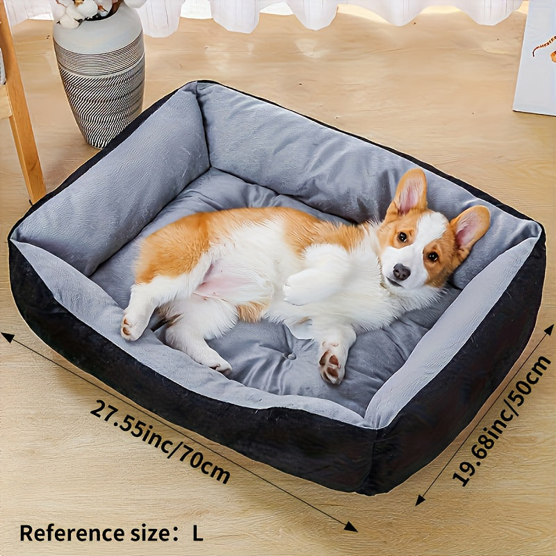 Orthopedic Plush Dog Bed for All Seasons - High Rebound, Comfortable Support, White PP Filled, Ideal for Small to Large Breeds, Durable & Easy-Clean Design, No Assembly Required, Pet Bed for Dogs, Pet Comfort, Modern Pet Furniture, Highrebound Material,
