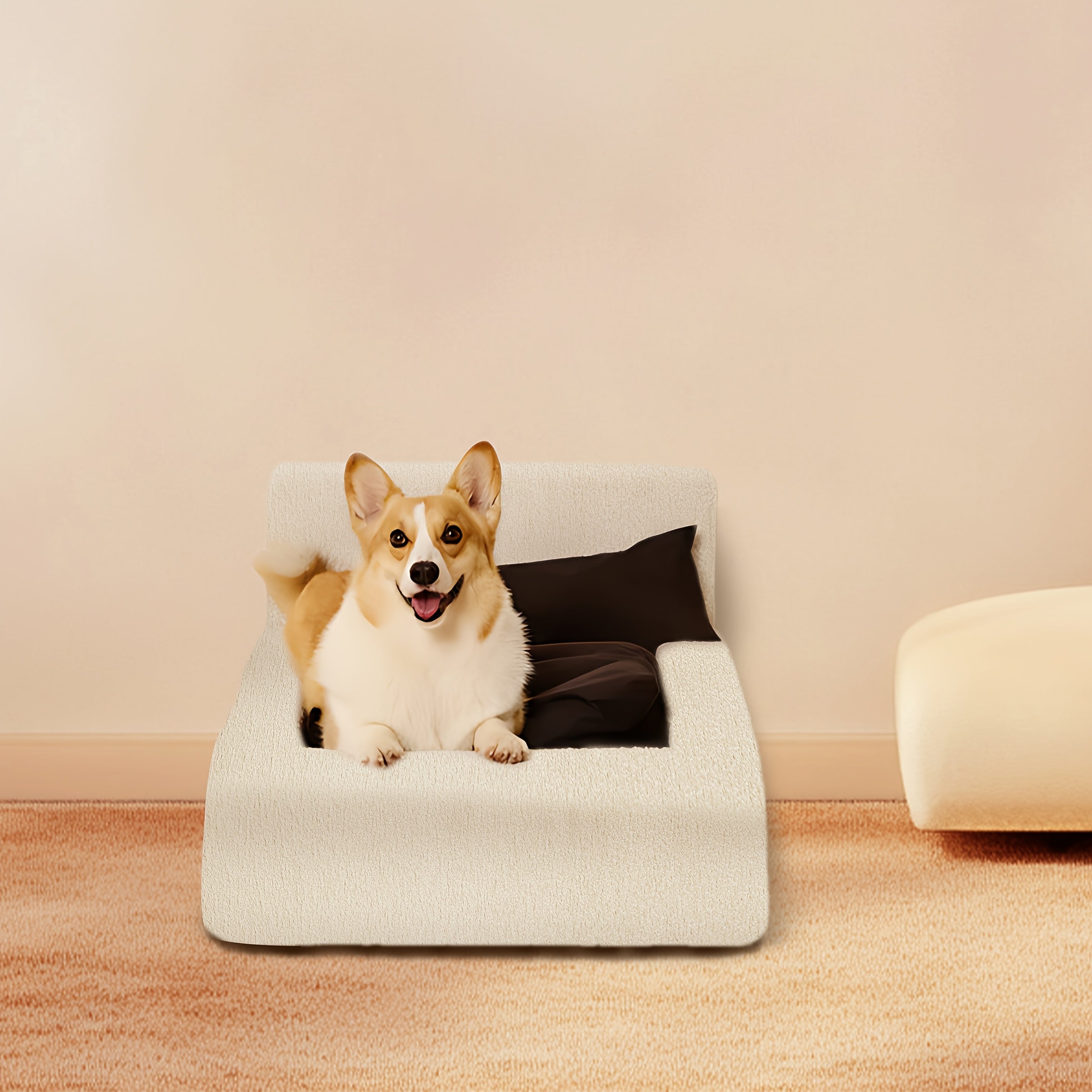 Luxury Style Dog Bed Pet Nest Pet Sofa Furniture, Without Pillows and Nest Cushion, Removable Plush Dog Bed Warm and Removable Washable, Suitable for Cats, Small Dogs, Toy Dogs, Small Pets, Four Seasons Us