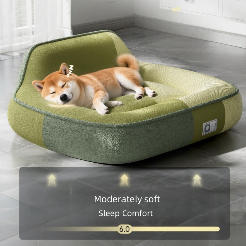 Dog Sofa Bed - Removable Washable Cover, Soft Pet Bed with Cushioned Interior, Modern dog couch for Small & Medium Dogs - Easy-Clean Indoor/Outdoor Use - Assembly Required