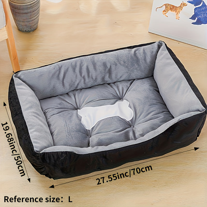 Orthopedic Plush Dog Bed for All Seasons - High Rebound, Comfortable Support, White PP Filled, Ideal for Small to Large Breeds, Durable & Easy-Clean Design, No Assembly Required, Pet Bed for Dogs, Pet Comfort, Modern Pet Furniture, Highrebound Material,