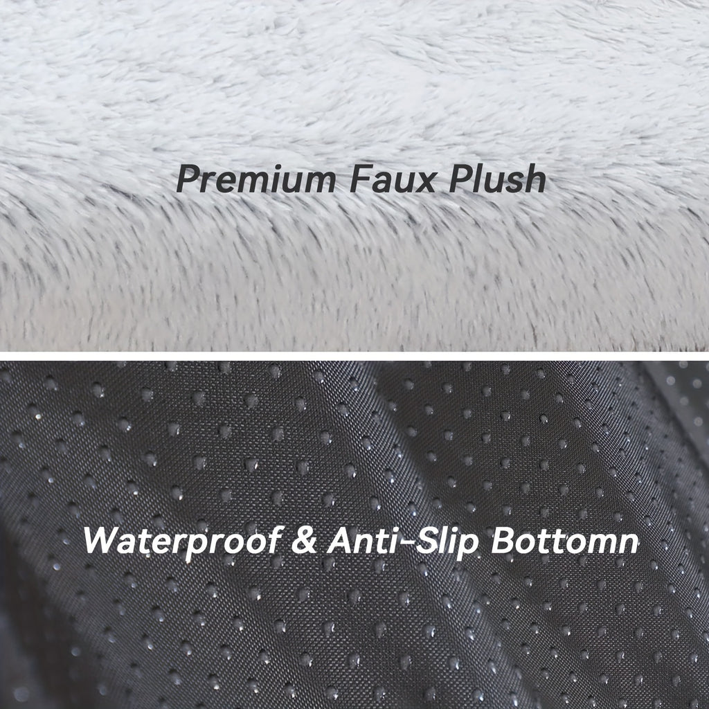 Large Plush Folding Pet Bed For Dogs And Cats - Anti-Slip Base, Cozy Winter Mattress, Soft Polyester, Fits Toy, Small, Medium, Large Breeds