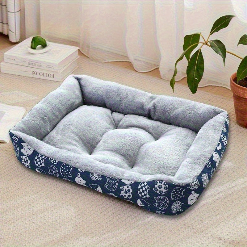 Comfortable Plush Dog Bed, Plush Polyester Fiber Dog, Winter Warm Pet Sofa, Available in 4 Sizes:/L/XL/XXL, Suitable Small to Medium Dog Breeds, Unassembled Warm Thick Dogs& Cats