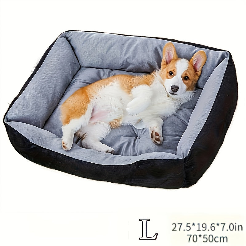 Orthopedic Plush Dog Bed for All Seasons - High Rebound, Comfortable Support, White PP Filled, Ideal for Small to Large Breeds, Durable & Easy-Clean Design, No Assembly Required, Pet Bed for Dogs, Pet Comfort, Modern Pet Furniture, Highrebound Material,